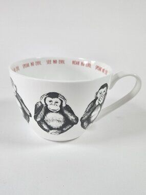 Portobello By Inspire Speak See Hear No Evil Monkey Jumbo Cup Mug